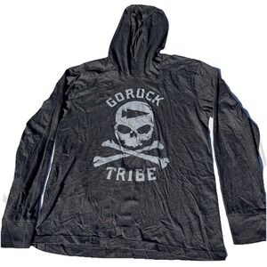 GORUCK Lightweight Dark Gray Hoodie Tri-Blend Logo Pullover Soft Medium